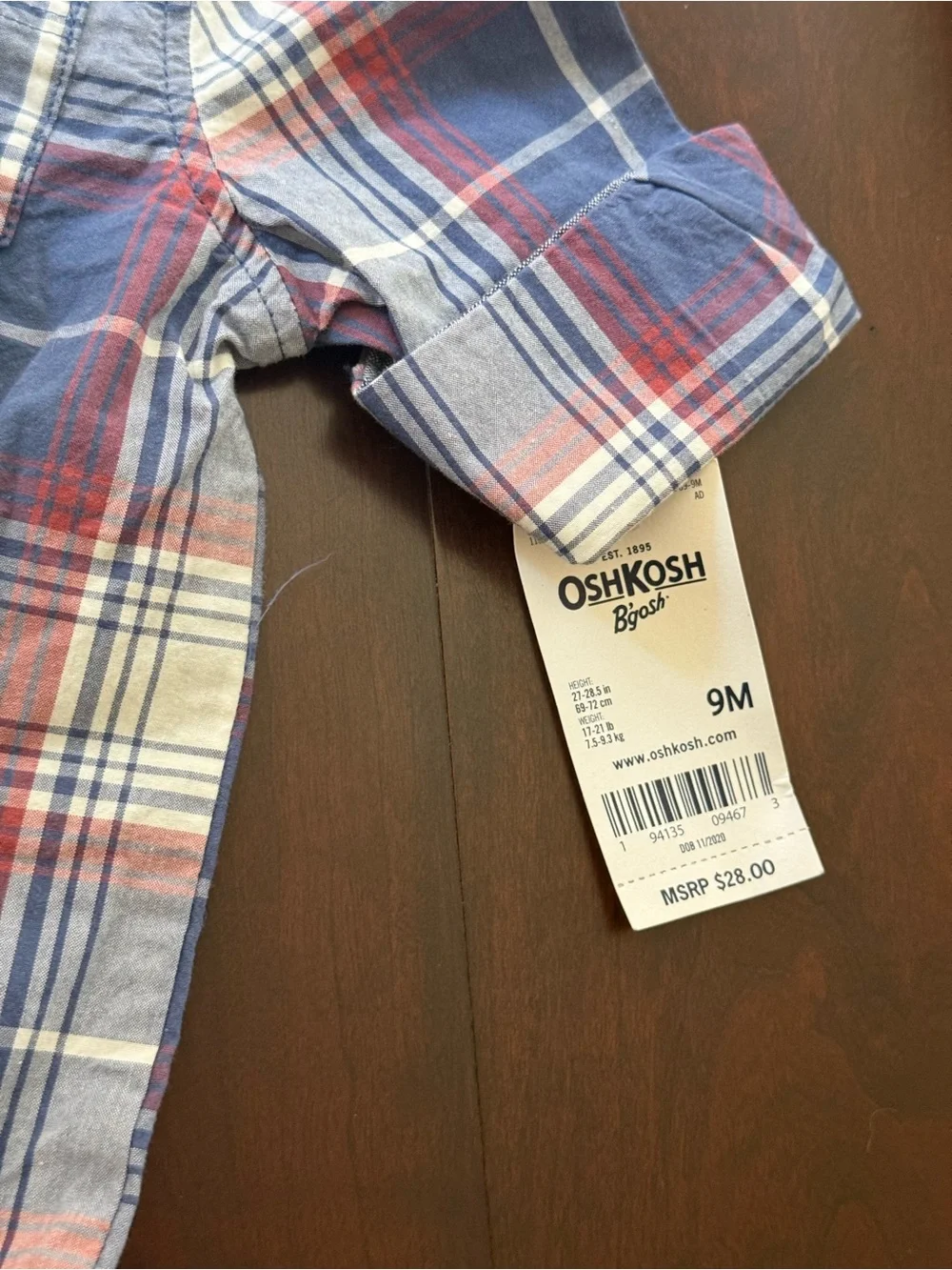 Baby Boy 9M ‎baby bgosh one piece button up shirts